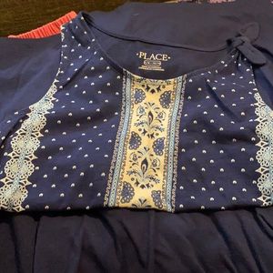 Blue top to match the blue skirt size large